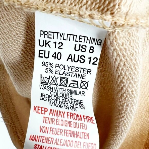 NWT Pretty Little Thing Dress Women's 8 Textured Rib Ring Cut Out Bodycon Mini - Picture 7 of 15